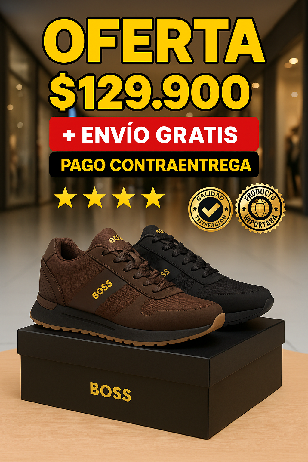 OFERTA RELAMPAGO BOSS CASUAL REF 7729